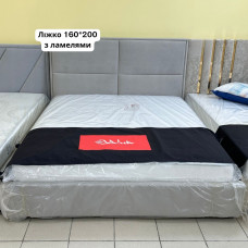 Ліжко Наомі 160*200 без п.м. (сірий велюр)